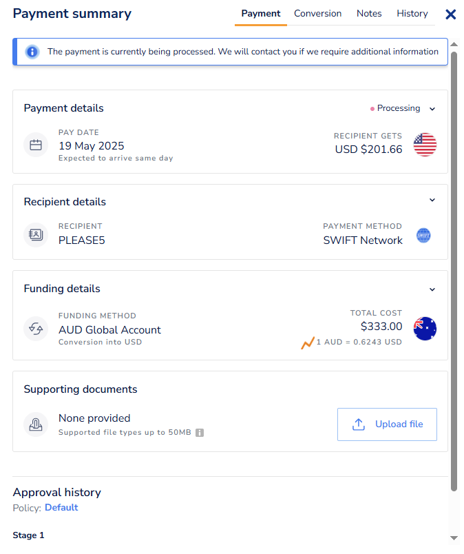 How do I know why the payment is stuck in-flight status?
