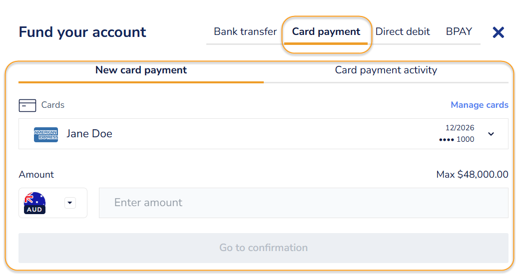 Where do I deposit funds to make payment?
