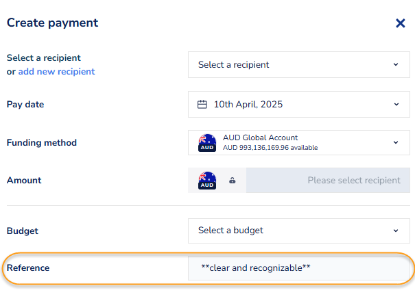 What is a payment reference?