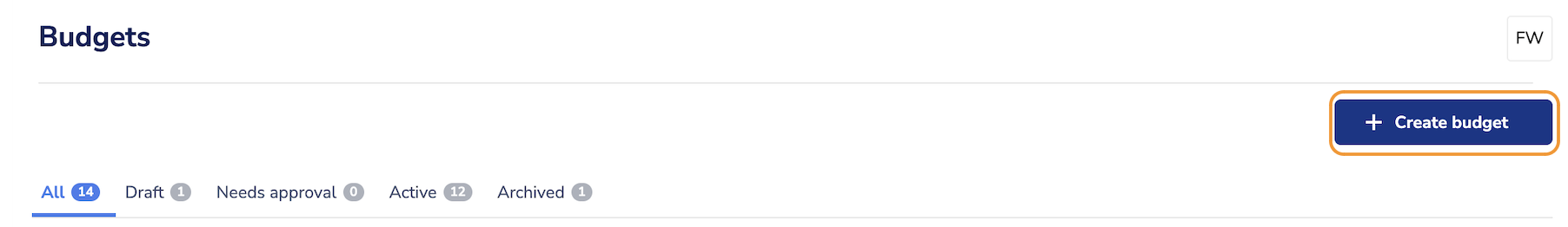 image of click create a budget