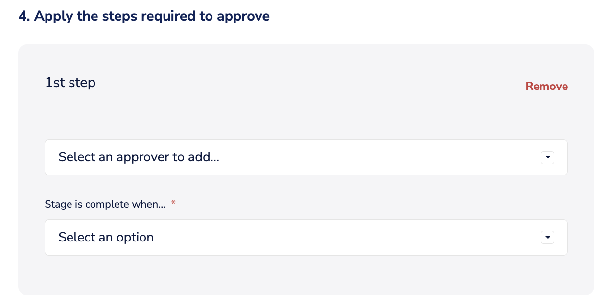 image of Click on Add a step to require approval for this policy or set of conditions