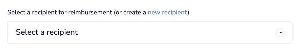 image of Select the user to be reimbursed