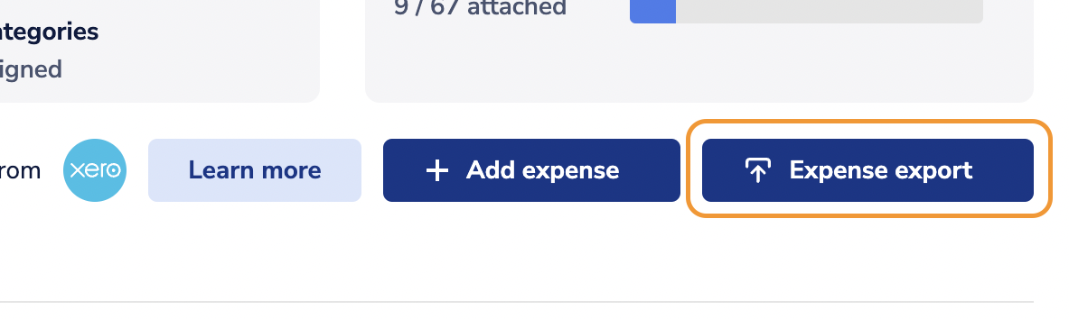 image of export button